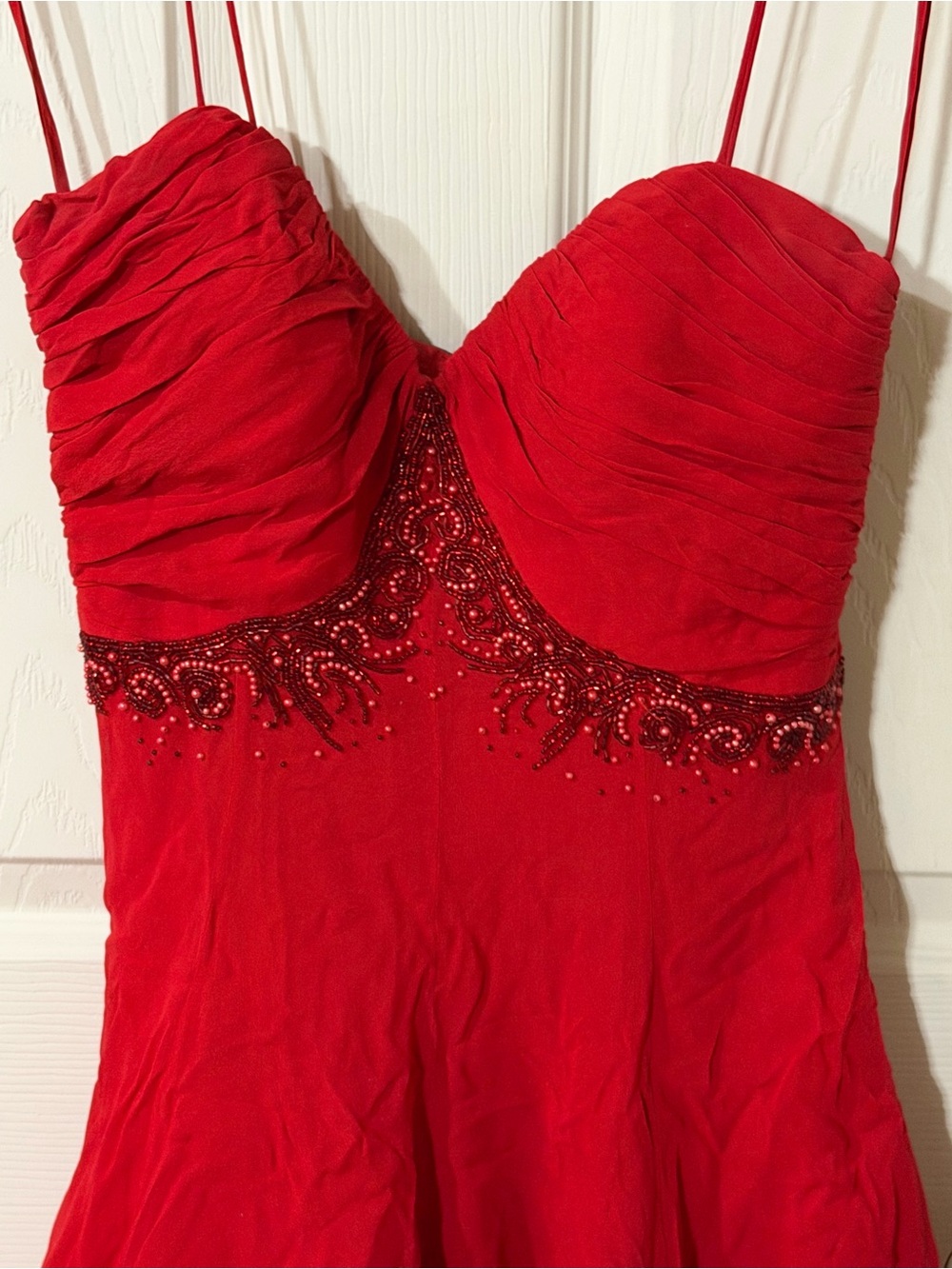 Niteline Red Spaghetti-Strap Mini Dress - Picture 3 of 4